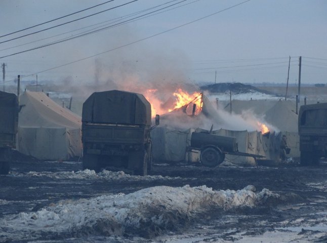 У Широкому Лані горіло наметове містечко 128-ої бригади