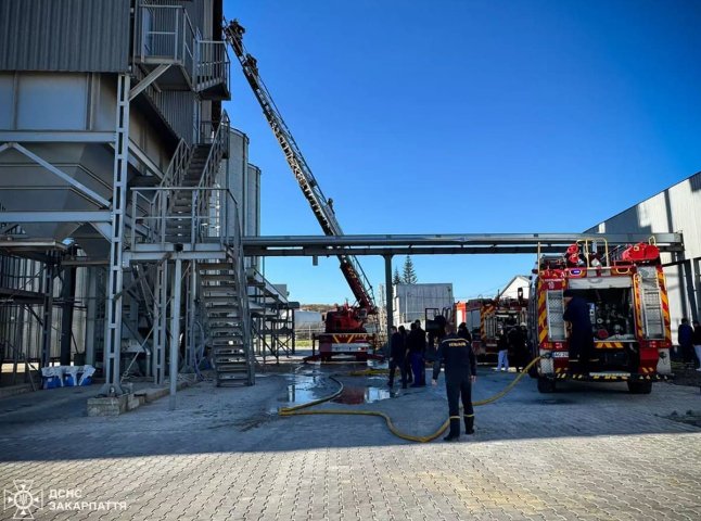 На підприємстві у Мукачівському районі спалахнула пожежа