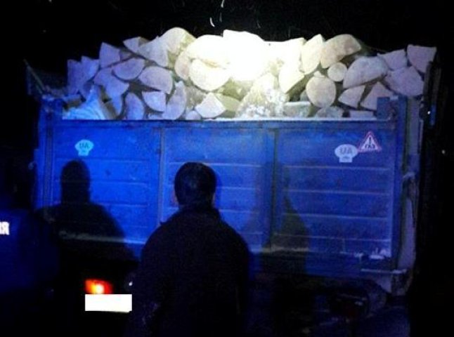 Патрульні затримали у Мукачеві вантажівку з дровами без будь-яких супровідних документів