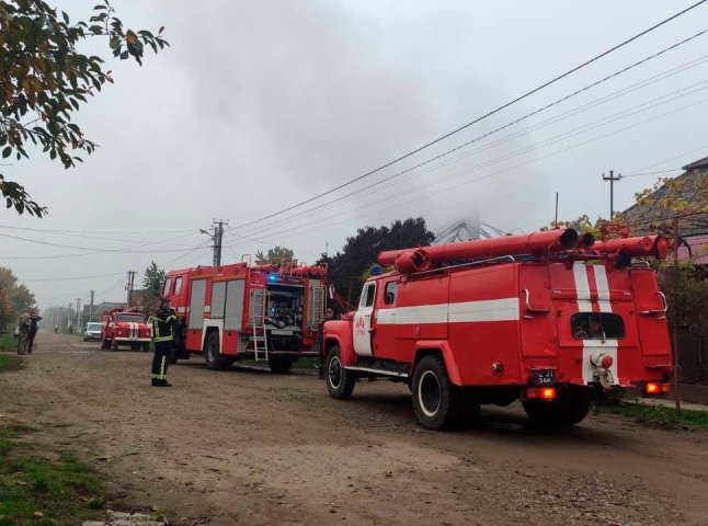 Рятувальники півтори години гасили пожежу в закарпатському селі
