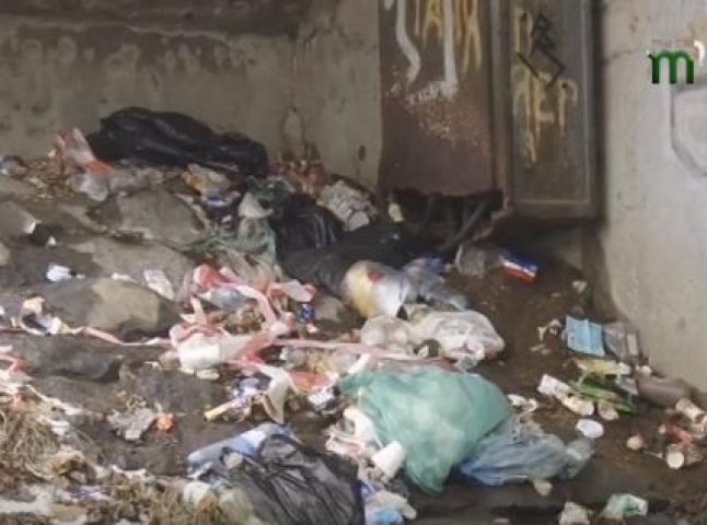У центрі Ужгорода утворилось стихійне сміттєзвалище