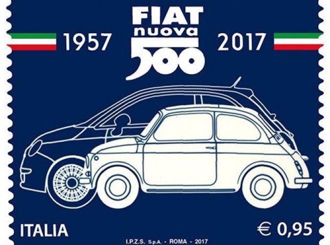В Туріні була представлена пам’ятна марка, присвячена Fiat 500