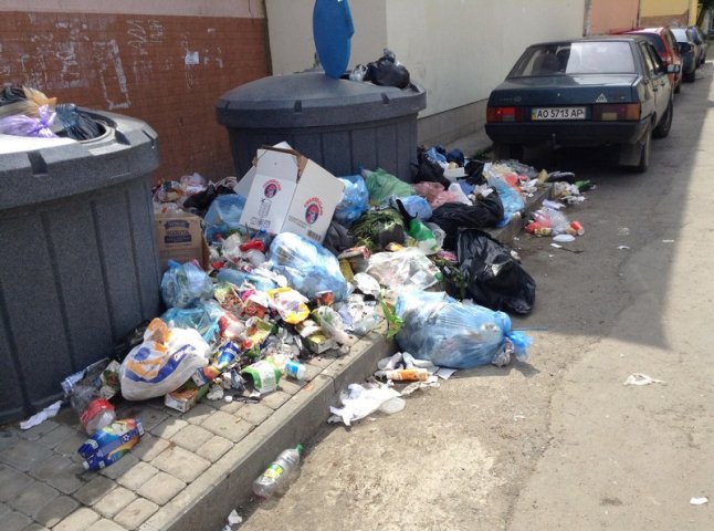 У Мукачеві позаду кінотеатру утворилося сміттєзвалище