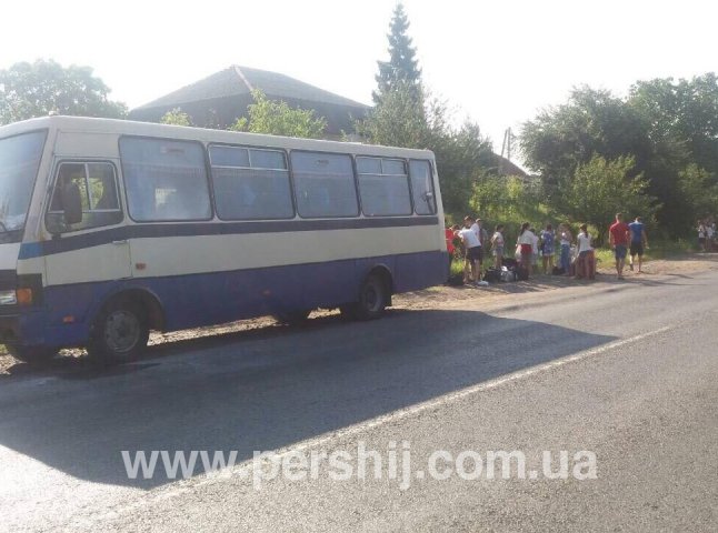 Із автобусом біля одного із сіл Мукачівського району, який віз дітей, сталась неприємна пригода