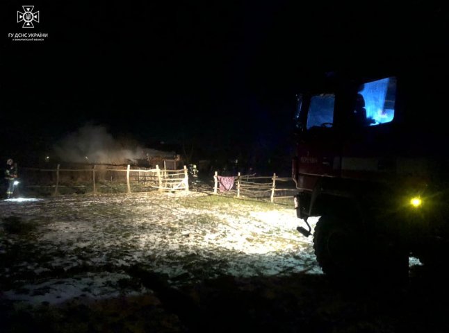 7 рятувальників гасили пожежу на Ужгородщині