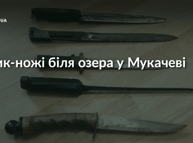 У Мукачеві біля озера чоловік знайшов п’ять штик-ножів