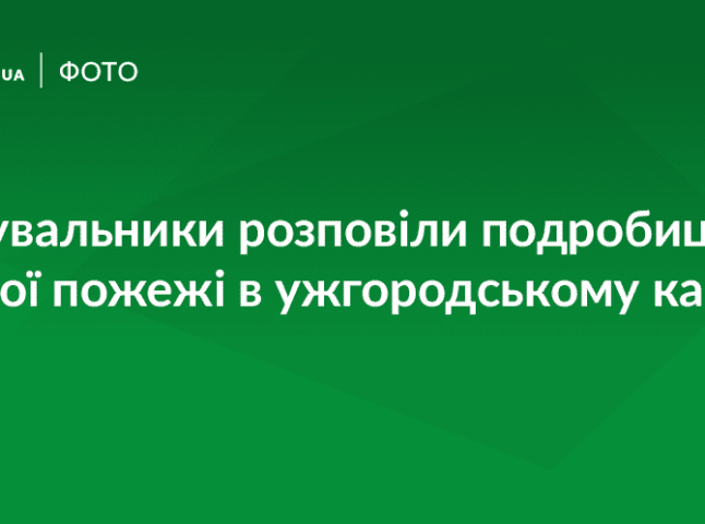 Рятувальники розповіли подробиці нічної пожежі в ужгородському кафе