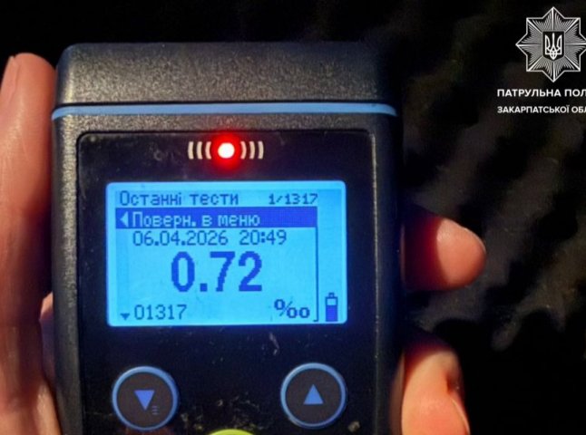 У Мукачеві патрульні притягнули до відповідальності нетверезого водія