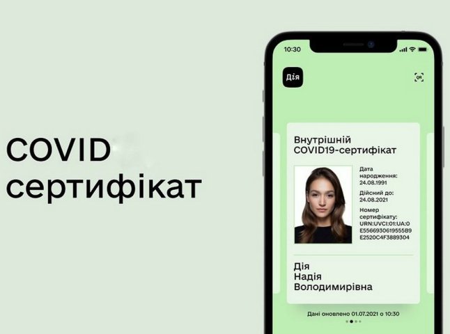 В Україні вводять зелені та жовті COVID-сертифікати