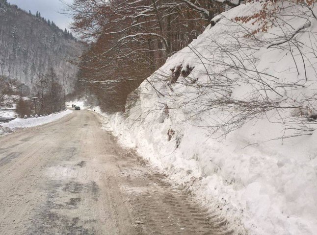 На Рахівщині на автошлях зійшла снігова лавина