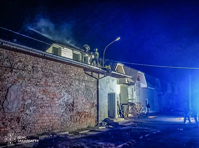 У Виноградові пожежа пошкодила покрівлю житлового будинку