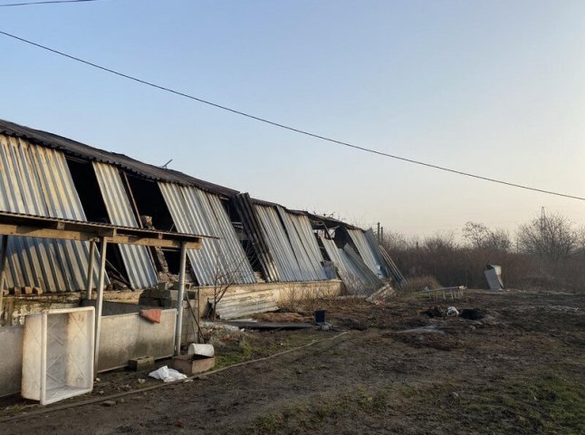 Рятувальники показали фото згорілого свинокомплексу у Мукачеві