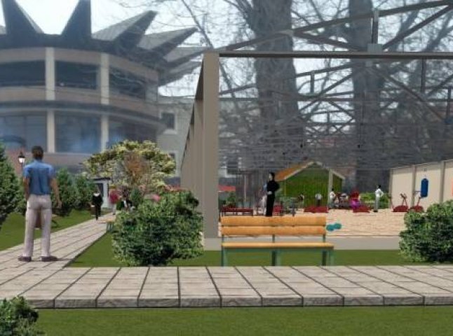 Парк по вулиці Валенберга у Мукачеві: презентовано його оновлений план 