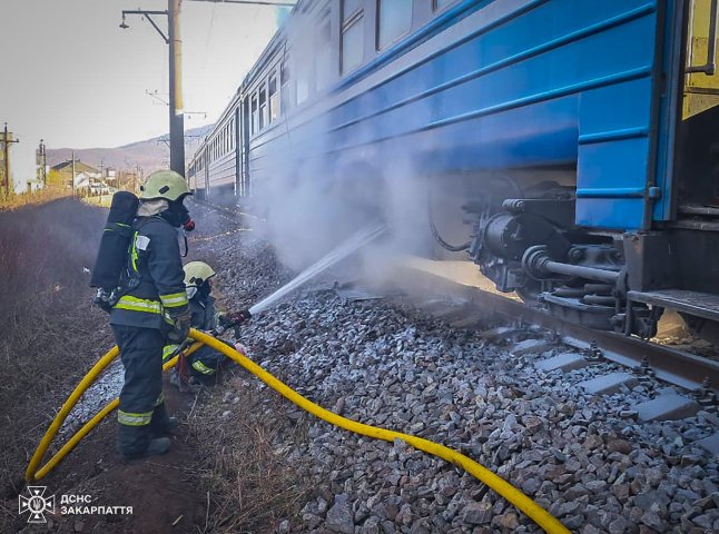 У одному з вагонів електропоїзда «Ужгород-Сянки» спалахнула пожежа