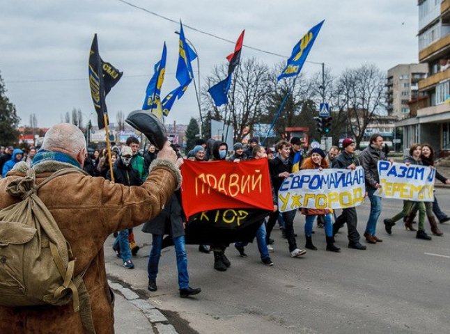 Організація "Правий сектор" підтримала "Марш небайдужих" в Ужгороді