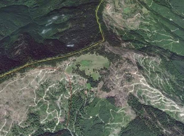 "Голі" Карпати на українсько-румунському кордоні видно навіть з космосу
