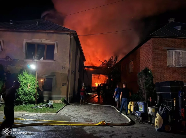 Рятувальники гасили значну пожежу в житловому секторі