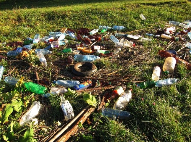 На березі Латориці у Мукачеві з’явилися купи пластикового сміття