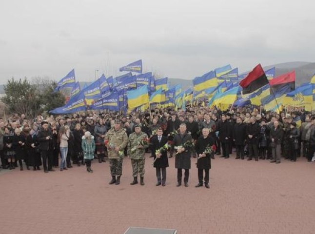 Біля Красного Поля закарпатці згадали про незалежність Карпатської України