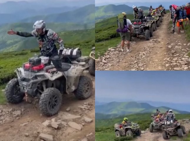 Активісти не пустили туристів на квадроциклах на гору Петрос. Мережу облетіло відео