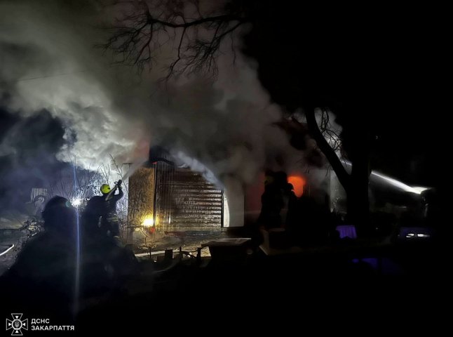 Вночі в Ужгороді горіла лазня