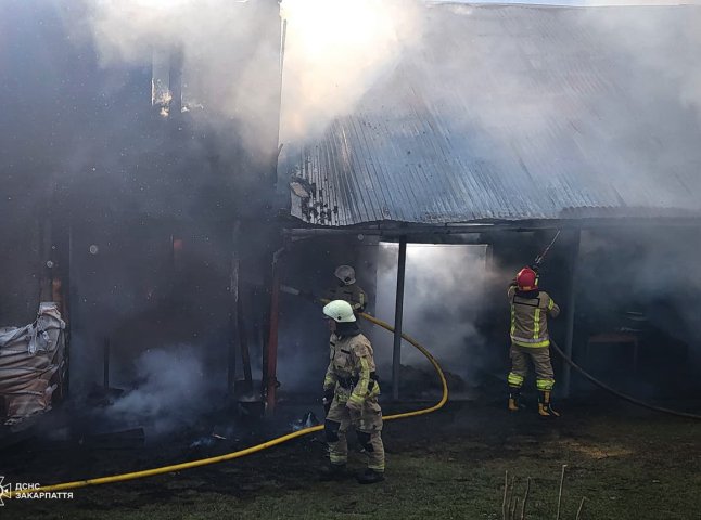 Рятувальники ліквідували пожежу на Рахівщині