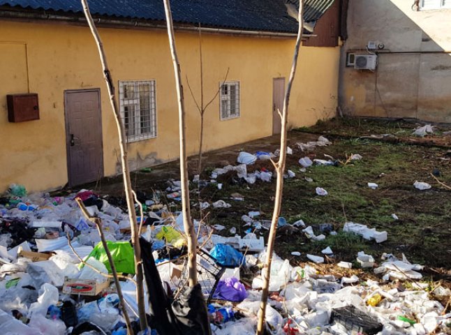 Один із дворів у центральній частині Ужгорода нагадує сміттєвий полігон