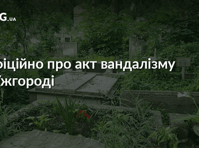 У поліції прокоментували пошкодження надмогильних пам’ятників в Ужгороді