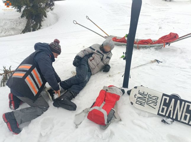 Рятувальники надали допомогу травмованому лижнику