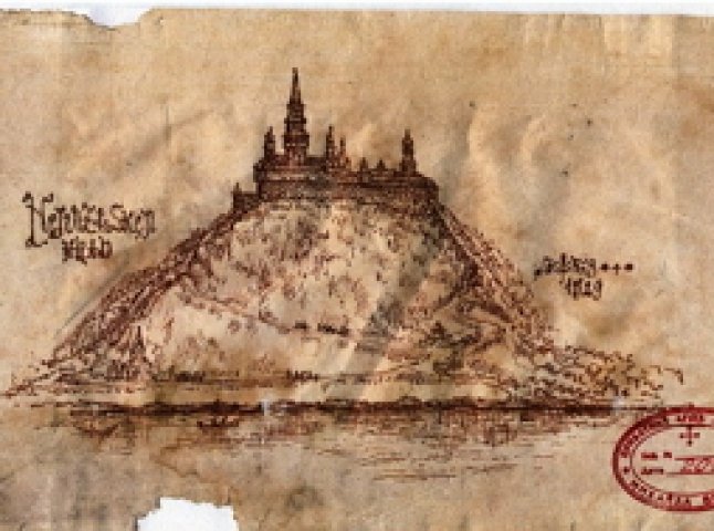 Знайдені древні малюнки Невицького замку на яких річка Уж сягає самісінького підніжжя Замкової гори (ФОТО)