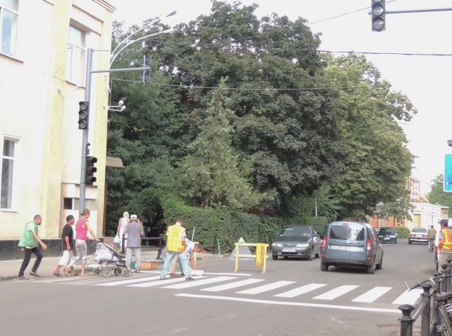 У центрі Берегова відновили зебри