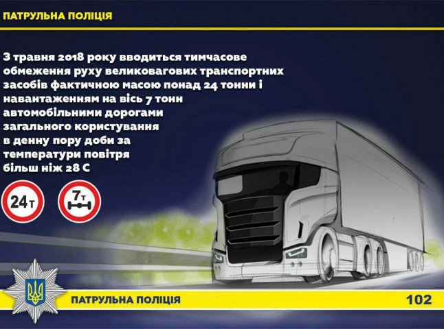 Патрульні назвали місця відстою для вантажівок на території Закарпатської області 