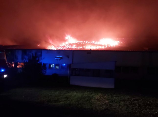 Велика пожежа у Мукачеві на території відомої фабрики: вогонь гасять 127 людей