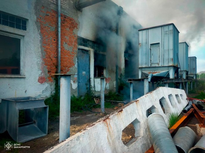 У Хусті рятувальники ліквідували пожежу на складі – 04