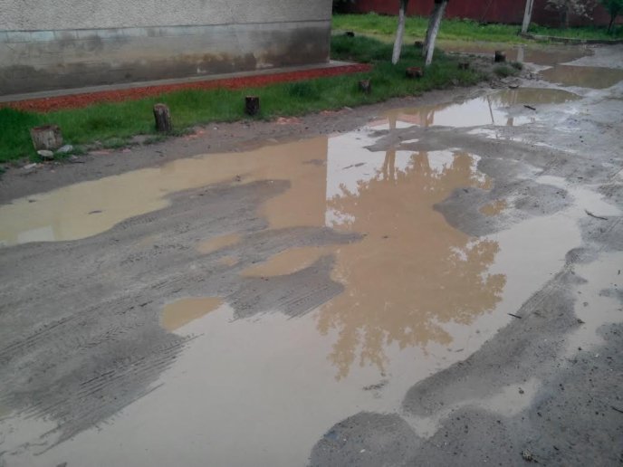 У Росвигові в районі місцевого ринку автомобілі практично тонуть у болоті, а пройти пішоходам неможливо (ФОТО) – 07