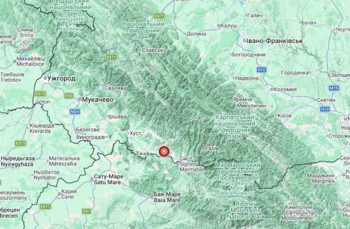 Позначення, де саме був землетрус