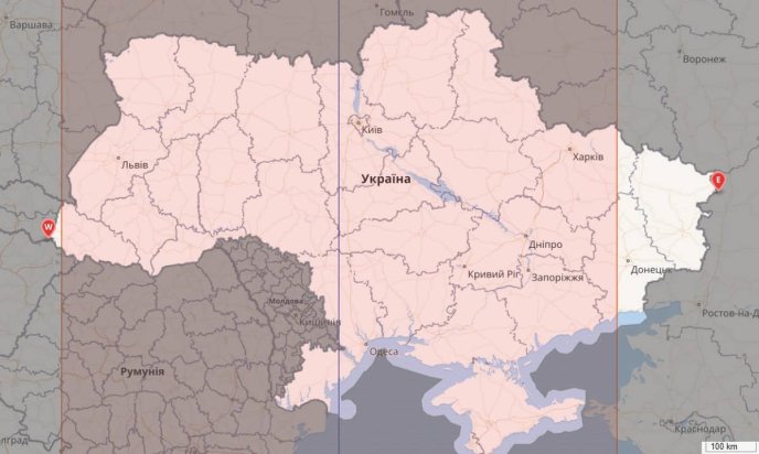 Часові пояси в Україні. Карта з Вікіпедії