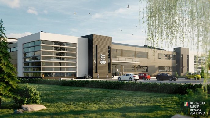 В одному з міст Закарпаття будують сучасний комплекс із кількома басейнами – 01