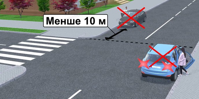 За скільки метрів до пішохідного переходу дозволена зупинка – 02 Зупинка на перехрестях