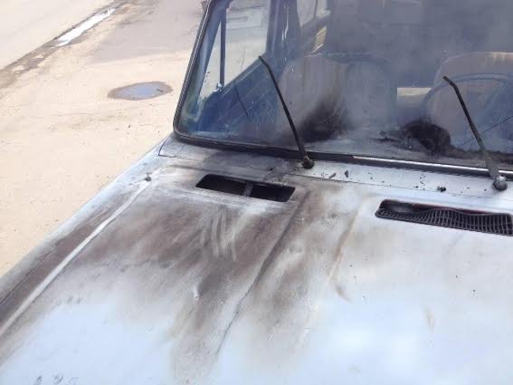 Автомобіль, який горів у Берегові, було підпалено – 01 Автомобіль, який горів у Берегові, було підпалено – 01