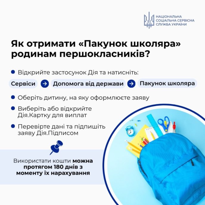 Для тих, хто хоче оформити у Дії 5000 гривень допомоги, надали два уточнення – 01 Як отримати Пакунок школяра