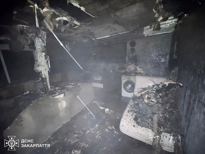 Будинок встояв у вогні / фото: ДСНС Закарпаття