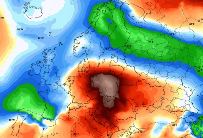 Тепловий купол над Європою / Фото: ECMWF