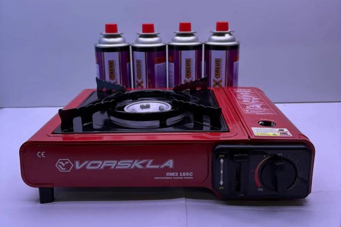 Портативна газова плита та балони до неї