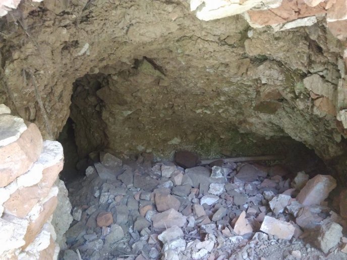 Розчищаючи чагарники, активісти виявили під Хустським замком незвичний вхід у підземелля – 02