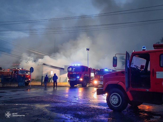 На Виноградівщині сталася масштабна пожежа. Її гасили 62 рятувальники – 02