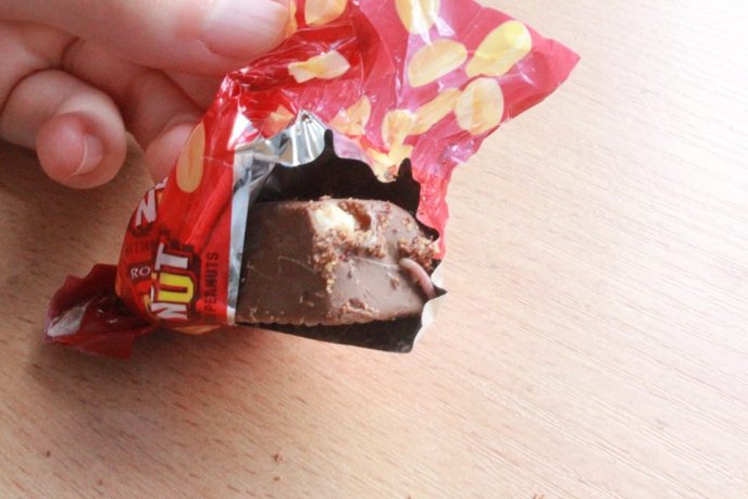 Мукачівка, куштуючи "президентські" цукерки, виявила хробаків – 02