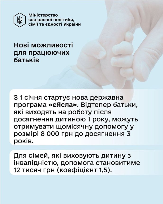 Програма «єЯсла» запрацювала з 2026 року / малюнок: Міністерство соціальної політики