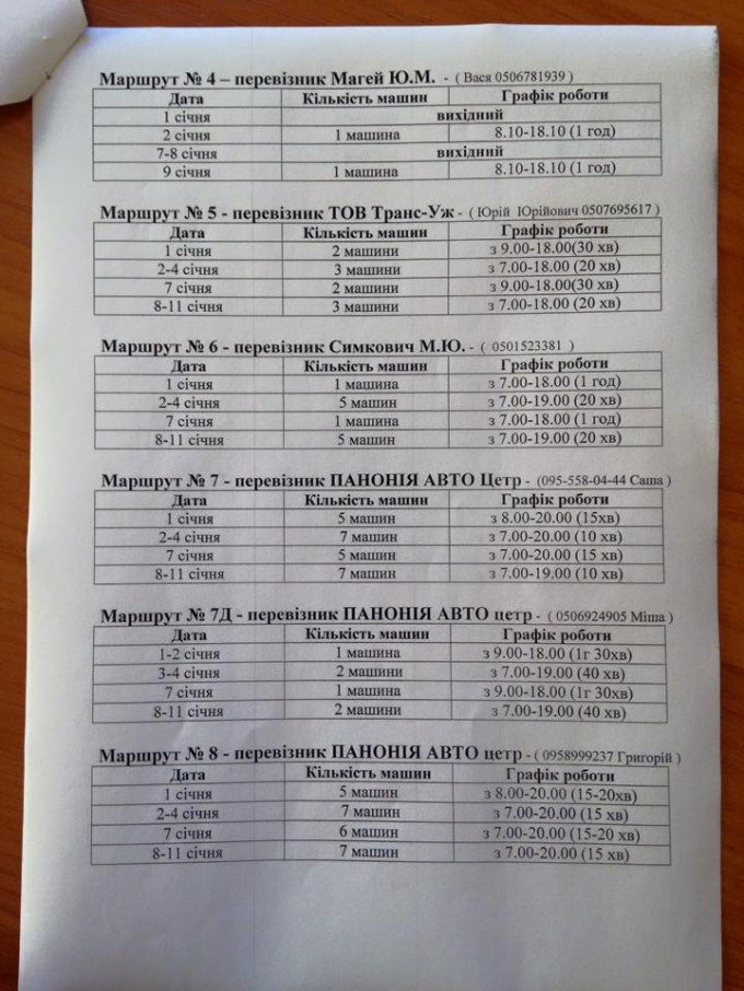 В Ужгороді на час зимових свят змінили графік руху громадського транспорту (ФОТОФАКТ) – 02