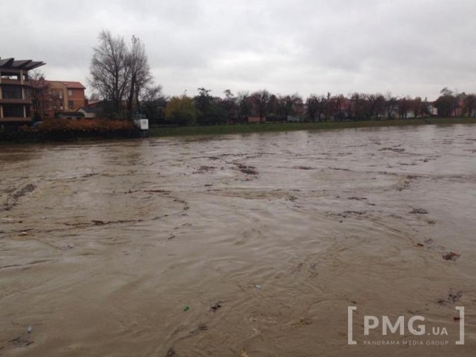 Рівень води у Латориці в межах Мукачева, Кольчина та Чинадієва сильно піднявся – 21
